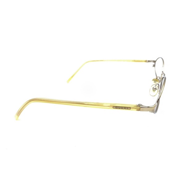 Gucci GG 1668 838 Gold Yellow Oval Eyeglasses Frames 49-19 135 Italy Designer - Picture 4 of 12